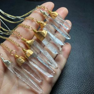 Colombian Lemlia Crystal Wrapped Pendant Handmade with Copper Wire DIY Simple and Elegant for Men and Women