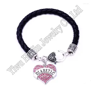 Braccialetti con ciondoli Bracciale in pelle DIABETIC