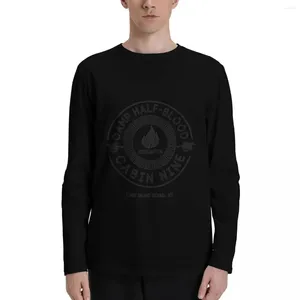 Men's Polos Percy Jackson - Camp Half-Blood Cabin Nine Hephaestus Long Sleeve T-Shirts Customized T Shirts Mens White