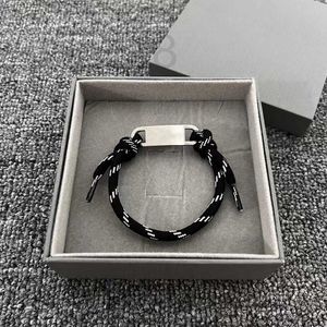 Charm Bracelets Designer Double B New Fashionable and Personalized Metal Brand Hip Hop Knitted Couple Bracelet and Cord Weaving Bracelet LFWM