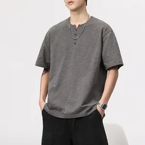 Polo da uomo Polo T-shirt a maniche corte Marchio di moda Stile cinese Top in lino Trendy Versatile All'ingrosso