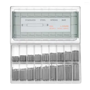 Watch Repair Kits UEETEK 360pcs Stainless Steel Band Strap Link Pin Spring Bars In 18 Different Sizes - 8mm-25mm (Silver)
