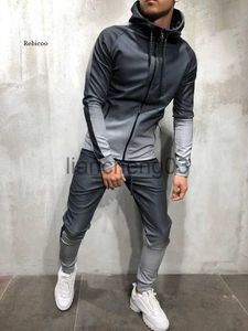 Męskie dresy męskie dresy joggingowe górne dolne sporty garniturowe spodnie z kapturem spodni Zestaw J231023