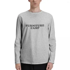 Men's Polos Let's Go To Furniture Camp! Long Sleeve T-Shirts Sweat Shirts Blouse Tee Shirt Men T