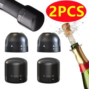 Bar Tools 2PCS Vacuum Red Wine Bottle Cap Stopper Silicone Sealed Champagne Retain Freshness Plug 231023