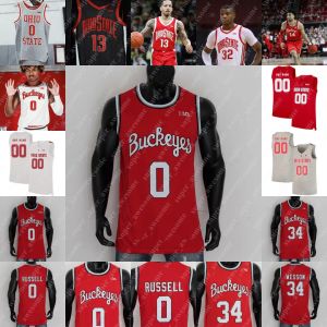 CUSTOM Ohio State Buckeyes Basketball Jersey Justice Sueing Tanner Holden Brice Sensabaugh Zed Key Sean McNeil Roddy Gayle Jr Isaac Likekele