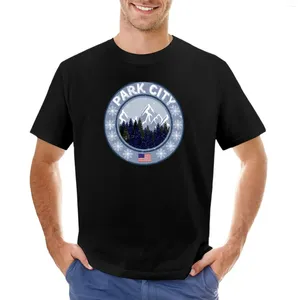 Polos masculinos Park City Ski Resort Camiseta de grandes dimensões Camisetas de manga curta Pacote masculino