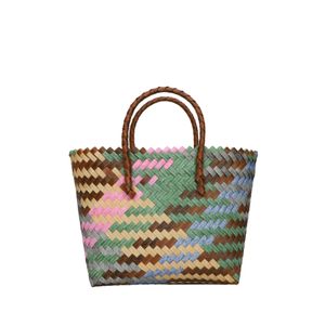 Vintage rattan-like large-capacity woven gift basket ladies handbag