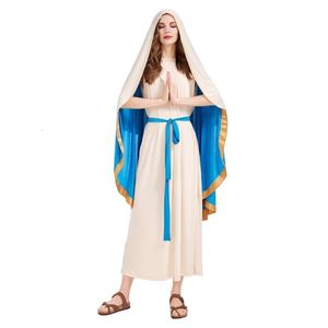 Halloween Costume Women Designer Cosplay Costume The Virgin Mary Costume of Ancient Israel Loose and Bekväm Halloween -kostym av hög kvalitet