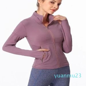 women Long Sleeve Body building Zipper Jacket Womens Yoga Training Gym Compression Tights Women Sports Wear for Fitn
