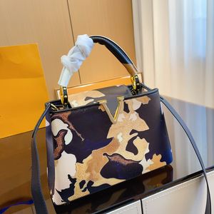 Luksusowe designerskie klasyczne kapicyny graffiti torba crossbody francuska marka mody mody bazgrola torba na ramiona Torka Wysokiej jakości oryginalna skórzana torebka damskie