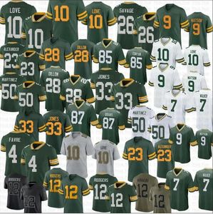 8 Josh Jacobs Christian Watson Reed Camisa de futebol Love Quay Walker Jaire Alexander AJ Dillon David Bakhtiari Quay Walker Romeo Doubs