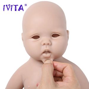Dolls IVITA WG2014 46CM 3900G 100% FULL BODY SILICONE REBORN BABY DOLL OMålade mjuka dockor Diy Blank Toys Kit For Children Gift 231023