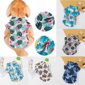 Odzież dla psów hawajskie ubrania na plażę pensa letnie koszule dla małych średnich psów kamizelki ubrań mody cat koszulki