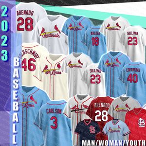 28 Nolan Arenado Baseball-Trikots St. Louis''Man Cardinal 46 Paul Goldschmidt Dylan Carlson Walker SULLIVAN Willson Contreras Ryan Helsley Giovanny Gallegos MUSIAL