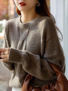 Women's Sweaters European Goods 100 Pure Mountain Cashmere Sweater Female Autumn And Winter Heavy Industry Lazy Wind Loose Thickening