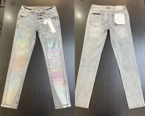 lila jeans designer jeans mens jeans män knä mager rak storlek 28-40 motorcykel trendig lång rak hål high street denim grossist 2 stycken 10% rabatt