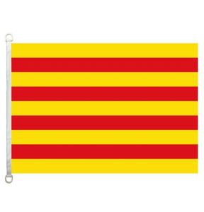 Catalonia Flag Banner 3x5ft90x150cm 100 Polyester 110GSM WARP Stickat Fabric Outdoor Flag7033337