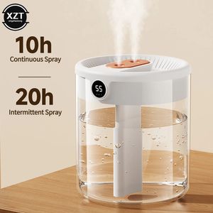 Diffusori di oli essenziali Umidificatore a doppio ugello da 2 litri con display LCD di umidità Diffusore di olio aromatico di grande capacità per la camera da letto di casa 231023