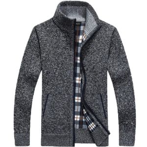 Giacche da uomo invernali spesse da uomo in maglione lavorato a maglia cappotto bianco cardigan a maniche lunghe in pile full zip maschile causale taglie forti abbigliamento per l'autunno 231023