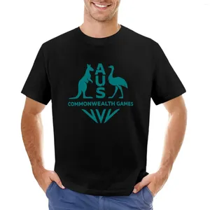 Polos Polos Aus Commonwealth Games T-shirt Funny T Shirt Ubrania Hippie Man Blanka koszulka Męskie T-shirty pakiet