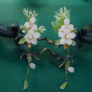 Hair Clips 1pair Chinese Jewelry Step Shake Side Clip Flower Pins And Headband Headpeice Women Girls Accessories