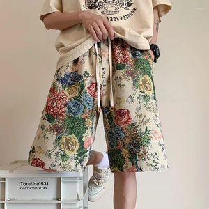 Mäns shorts Kuangnan Floral Half Pants Clothing Luxury Man For Men Summer Streetwear Mane Clothes Sport Wear Sale 5xl 2023