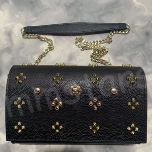 Paloma Clutch Bag Leather Women Chain cl Purse Crossbody Rivet Spikes Handbag Magnetic Fastening Tote Fashion Multiple Card Slots Shoulder Bags