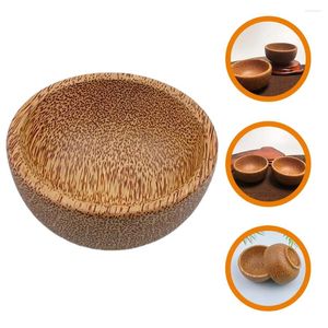 Skålar heminredning dekoration dekorativ sallad skål kokosnötter trä trä hushåll frukthållare runt multi-syfte