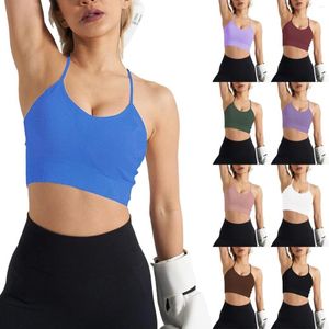 Kvinnors shapers Light Support Workout Bra Sports Underwear Vest Buckle Fitness Yoga Women Color Life Pro Crop Top Top