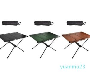 Mobília de acampamento dobrável mesa de acampamento com buraco de saco de transporte para pendurar mesa piquenique quintal caminhadas jardim