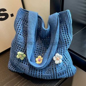 Schultertaschen Herbst und Winter Gestrickte Soul Sortiertasche Damen Vintage Baumwolle Clot Mädchen Handheld Kupfertasche Große Damen Crocket Bagsstyledhandbagsstore