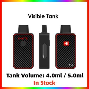 Novo estilo imini c18 cores pretas 510 tanque visível clear atomizadores de vape vazia 4,0 ml 5,0 ml Vaporizador de óleo vazio D8 D9 380mAh Pré -aquecimento USB Recarra