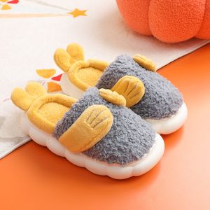 Fur slippers women's winter Light purple grey white home non-slip floor stall can be worn by lovers home cotton shoes women's wear size 36-41