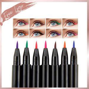 Eye Shadow Custom Colorful Eyeliner Cosmetics Water Activated Rainbow Split Cake Wet Liner för Makeup Pen Waterproof 231023