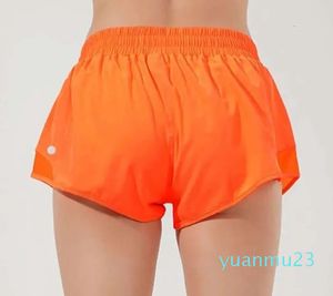 Yoga-Outfit Yoga Hotty Hot Damen-Shorts, sportliche Shorts mit hoher Taille, Innenfutter und Reißverschlusstasche, Laufen, lockeres Workout, Fitnessstudio, ein sexy Hot für den Sommer, atmungsaktive Lemens