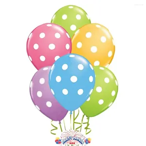 Decorazione del partito 20 pz/lotto 12 Pollici Polka Dot Palloncini In Lattice Stampato Aria Gonfiabile Per La Cerimonia Nuziale Evento Fornitura Per Bambini Palloncino