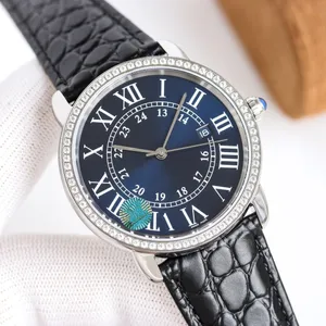 Mens Diamond Watch 42 mm Automatyczny ruch mechaniczny Liczba rzymska 316L Materiał Materiał Super wodoodporny projektant dla męskiej zegarek