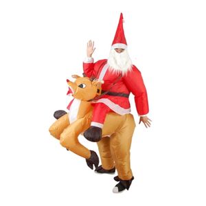 Cosplay Christmas Costume Women Designer Cosplay Cosplay Cosplay Zabawne kostiumy rodzic-dziecko Props Elk Renifer Riding Deer Santa Inflatible Clothing Dorosły