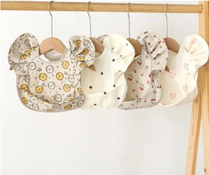 Babadores para bebês à prova d'água, babadores para refeições infantis, desenho animado, menina, menino, anti-sujo, saliva, com asas de anjo, material de alimentação para bebês, blusa para crianças