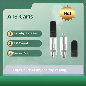 Orijinal Shenzhen Vape Kartuşu Tek Kullanımlık Buharlaştırıcı Kalemler 0.5ml 1.0ml Boş Arabalar Seramik Bobin Yağ Deposu Kalın Yağ Uygun 510 İplik Pilleri Cam Tank Stokta