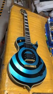 Ome E-Gitarre, Finish: Blue Gold Hardware, Mahagoni-Korpus