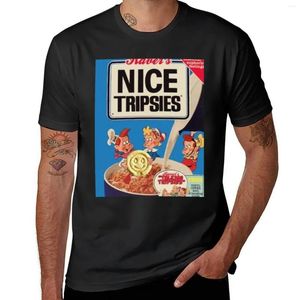 Polos masculinos Nice Tripsies 90's Rave Flyer T-Shirt Roupas Estéticas Secagem Rápida Camisetas Pretas Para Homens