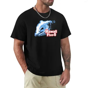 Erkekler Polos Klasik Hawaii Five O T-Shirt Swirf Yaz Üstleri Erkekler Erkekler İçin Egzersiz