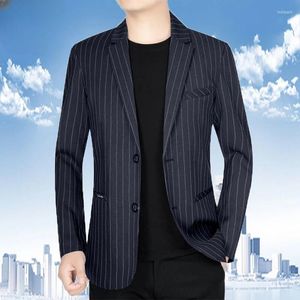 Herrdräkter 2023 Spring Autumn Stripe Blazer Overcoats Male Business Dräkt Jackor Men Office Dress Coats kläder i384