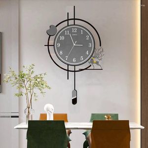 Wall Clocks Art Deco Living Room Clock Pieces Quartz Unique Modern Home Gold Round Office Design Duvar Saati Decor