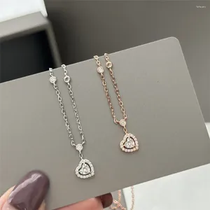 Pendants lüks butik mücevher 925 gümüş kadın kolye kalp kolye lütfen ayrıntılar için videoyu kontrol edin