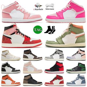 2024 NOWOŚĆ Jumpman 1 Buty do koszykówki 1S Trenery High OG Celadon Walentynki Następny czarter Fierce Pink Dark Mocha Starfish Jodens Mens Women Sneakers Sports 36-47