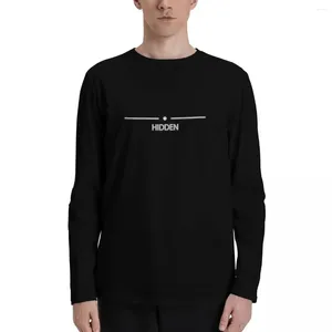 Herrpolos dold smyga långärmad t-shirts svarta t skjortor vanlig t-shirt anpassad skjorta herr träning