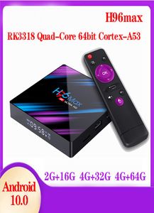 H96 MAX RK3318 Smart TV Box Android 10 4G 64GB 4GB 32GB 4K Youtube Wifi BT Media Player H96MAX TVBOX SetTop Box 2G16G6272563